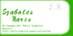 szabolcs maris business card